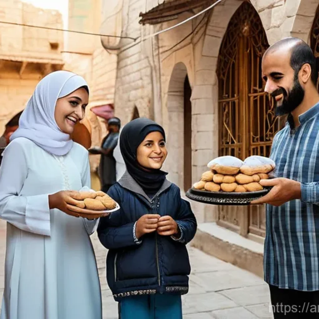 시리아 주요 종교와 영향 - **"A vibrant and warm street scene in a historic Syrian city, reminiscent of Old Damascus. A Syrian ...